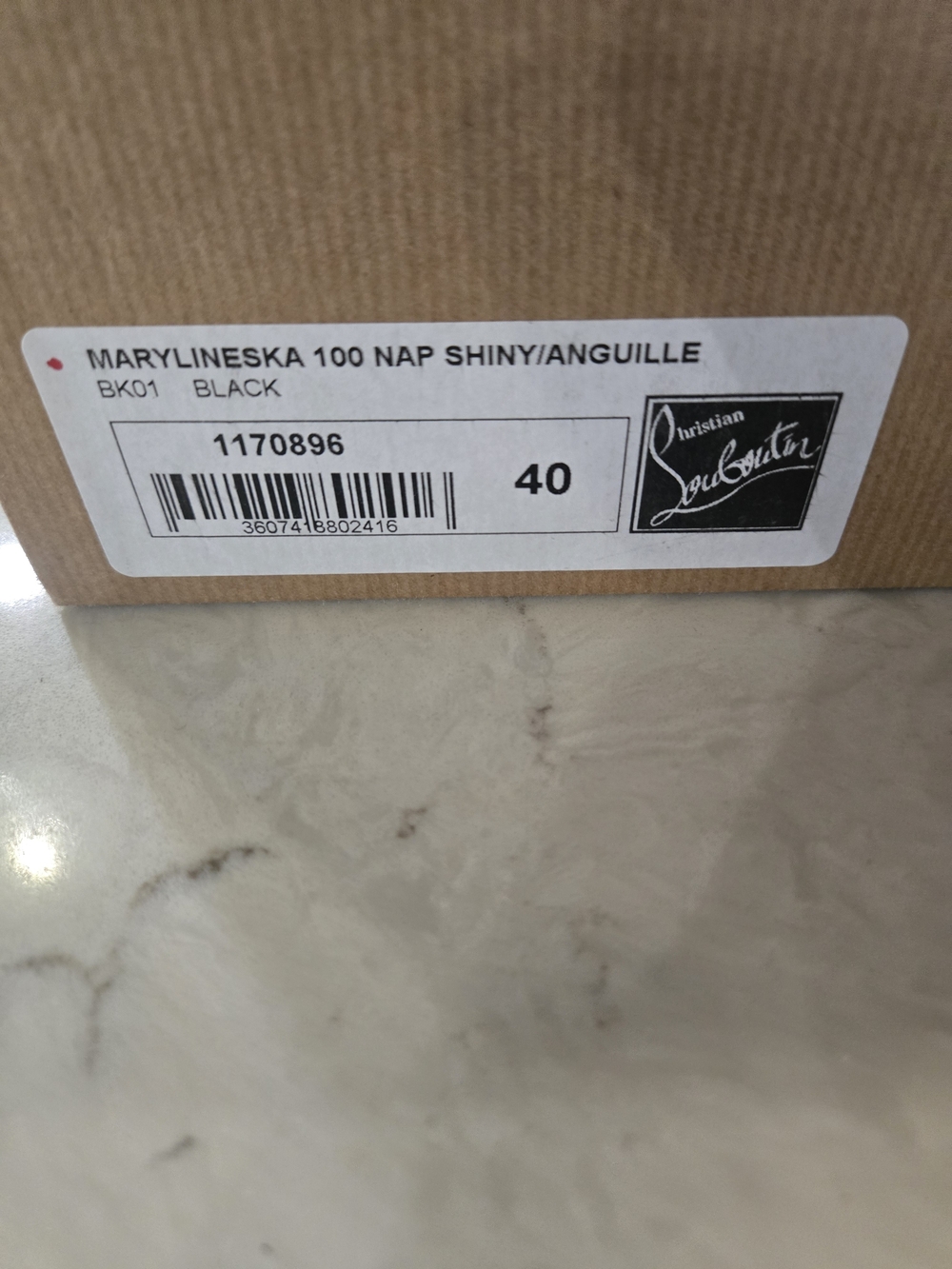 Christian Louboutin Black Leather Bow Ankle-Tie Heels 40 NIB!!! - Picture 4 of 16